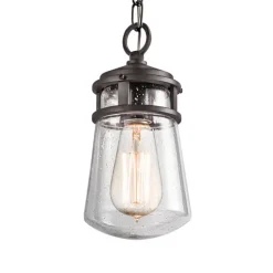 Buitenhanglamp Lyndon met glazen lampenkap