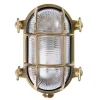 Buitenlamp Tortuga ovaal 17cm messing/helder