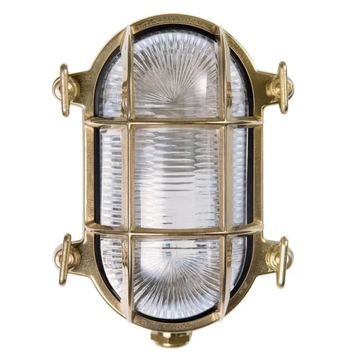 Buitenlamp Tortuga ovaal 17cm messing/helder