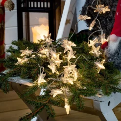 Buiten-lichtketting Sterren met LED's, 40-lamps