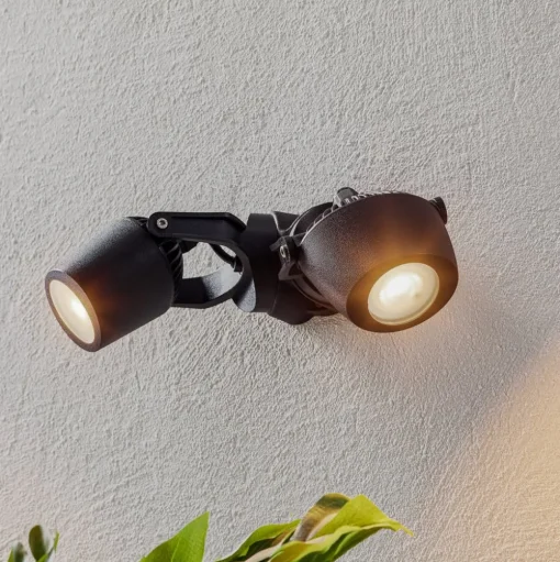 Buitenspot Minitommy 2-lamps CCT zwart/frosted