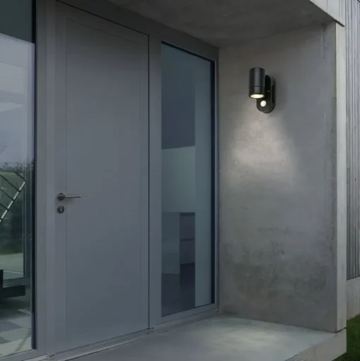 Buitenwandlamp 3789015, zwart, kunststof, GU10