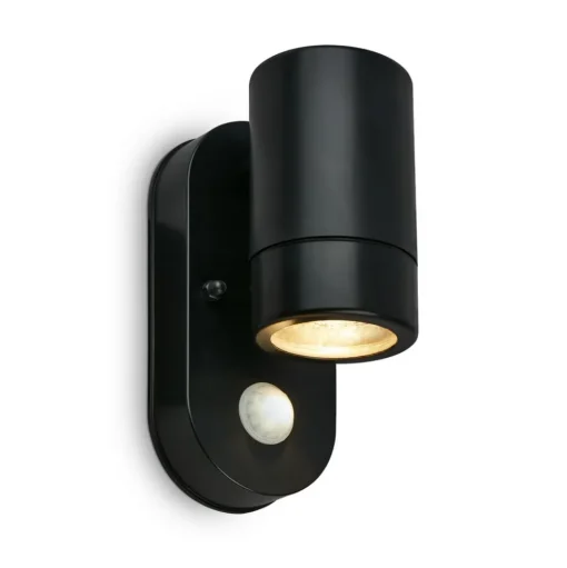 Buitenwandlamp 3789015, zwart, kunststof, GU10