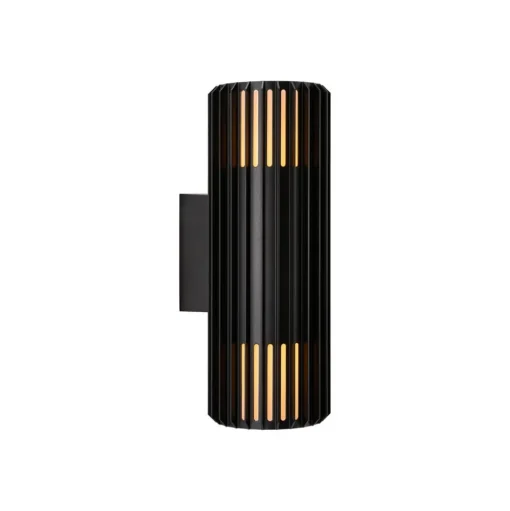 Buitenwandlamp Aludra Double Seaside, aluminium, zwart