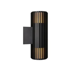 Buitenwandlamp Aludra Double Seaside, aluminium, zwart