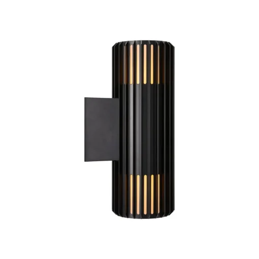 Buitenwandlamp Aludra Double Seaside, aluminium, zwart