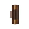 Buitenwandlamp Aludra Double Seaside, aluminium, bruin metallic