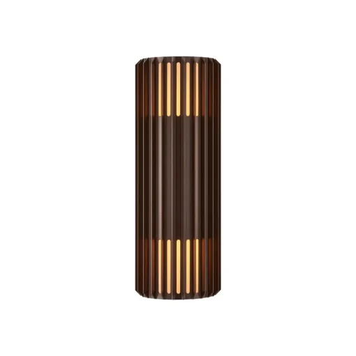 Buitenwandlamp Aludra Double Seaside, aluminium, bruin metallic