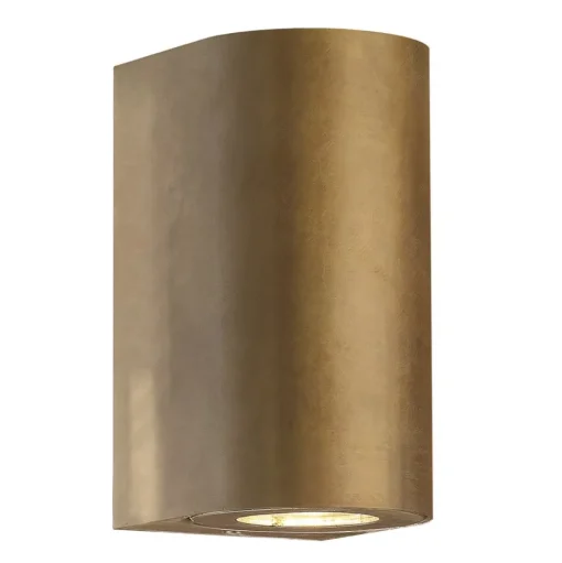 Buitenwandlamp Canto Maxi 2, messing
