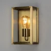 Buitenwandlamp Carpi, messing, breedte 18cm