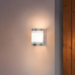 Buitenwandlamp Cerno, roestvrij staal