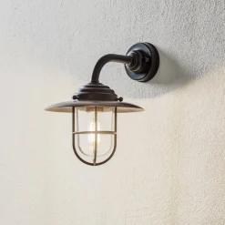 Buitenwandlamp Chalet rooster messing gebruineerd
