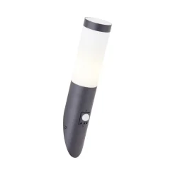 Buitenwandlamp Dody Sensor, zwart, metaal, kunststof
