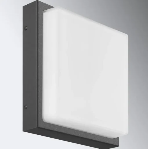 Buitenwandlamp Ernest, grafiet, 25 x 25 cm, E27, roestvrij staal