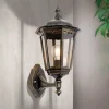 Buitenwandlamp Fabio in zwart-goud
