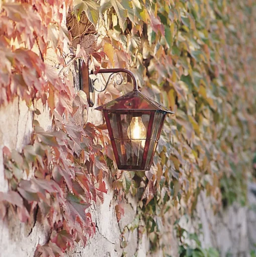 Buitenwandlamp Fenix in koper, hangend