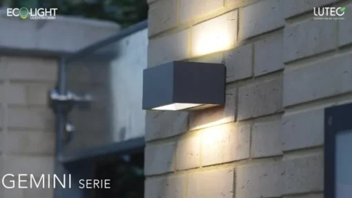 Buitenwandlamp Gemini hoekig 16cm 3.000 K