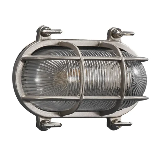 Buitenwandlamp Helford, nikkel