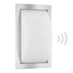 Buitenwandlamp Ivett E27 RVS met bewegingsmelder