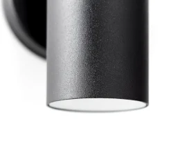 Buitenwandlamp Jandy up/down, zwart, metaal, glas, GU10