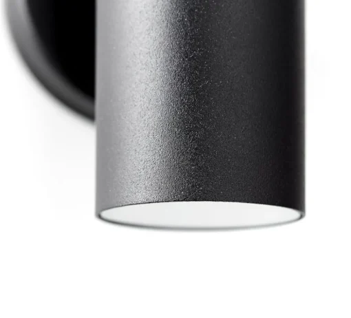 Buitenwandlamp Jandy up/down, zwart, metaal, glas, GU10