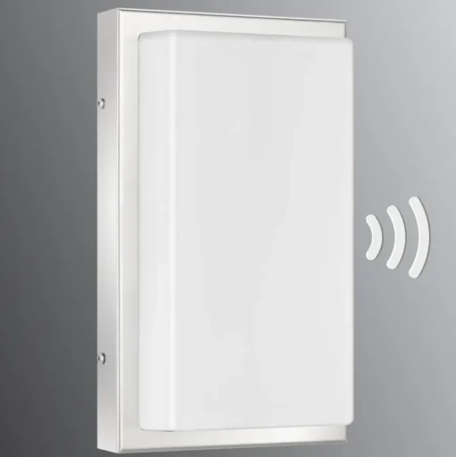 Buitenwandlamp Julea, roestvrij staal, bewegingsmelder