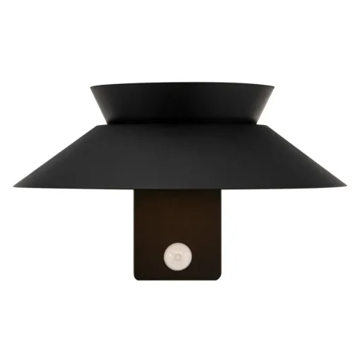 Buitenwandlamp Justina op zonne-energie, zwart, sensor, metaal