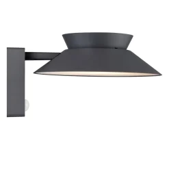 Buitenwandlamp Justina op zonne-energie, antraciet, sensor, metaal