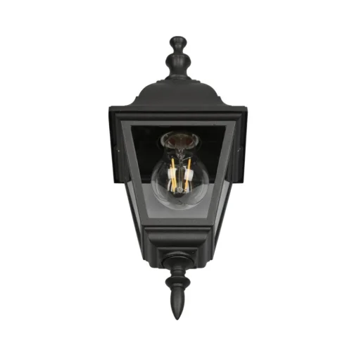 Buitenwandlamp Livenza, fitting onderaan, zwart, aluminium