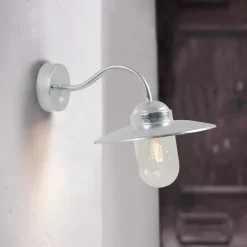 Buitenwandlamp Luxemburg met sensor, verzinkt