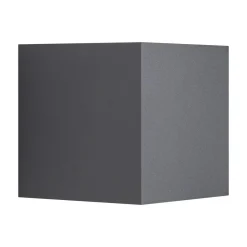 Buitenwandlamp Milda kubi, antraciet, up/down, aluminium
