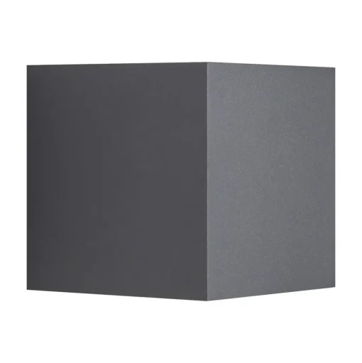 Buitenwandlamp Milda kubi, antraciet, up/down, aluminium