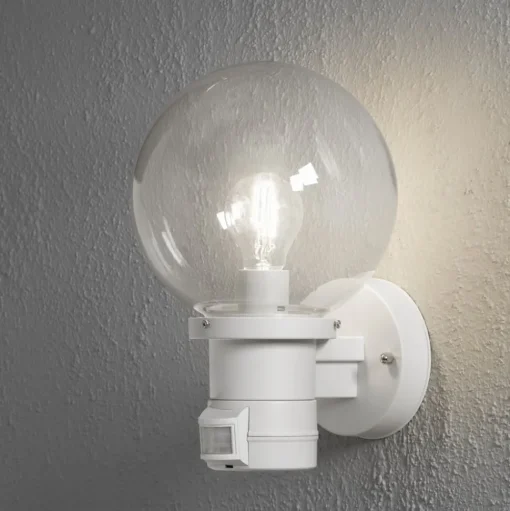 Buitenwandlamp NEMI met bewegingsmelder, wit