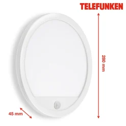 Buitenwandlamp Nizza Ø 28cm wit 4.000K
