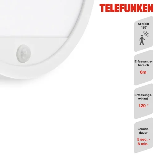 Buitenwandlamp Nizza Ø 28cm wit 4.000K