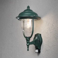 Buitenwandlamp PARMA met bewegingsmelder, groen