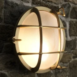 Buitenwandlamp Polperro, messing