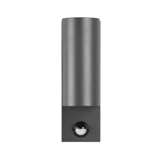 Buitenwandlamp Roya 2-lamps, sensor rond antraciet