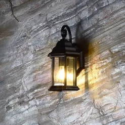 Buitenwandlamp Saiph, E27, zwart