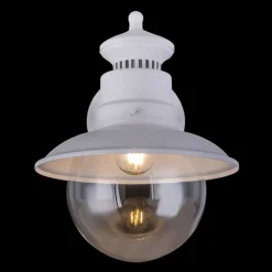 Buitenwandlamp Sella van mat-witte staal