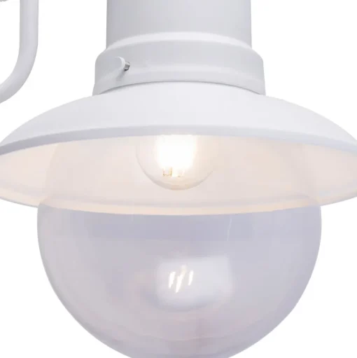 Buitenwandlamp Sella van mat-witte staal