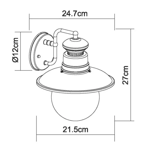 Buitenwandlamp Sella van mat-witte staal