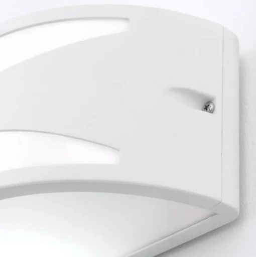 Buitenwandlamp Shell, wit