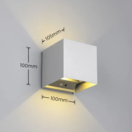 Buitenwandlamp Talent, titaniumkleurig, breedte 10 cm, sensor