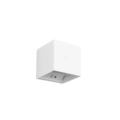 Buitenwandlamp Talent, wit, breedte 10 cm, sensor