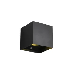 Buitenwandlamp Talent, zwart, breedte 10 cm Sensor