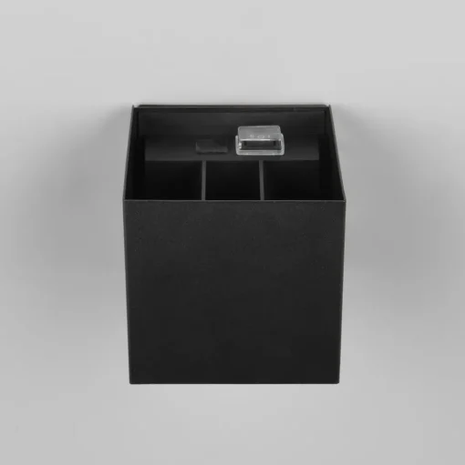 Buitenwandlamp Talent, zwart, breedte 10 cm Sensor