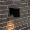 Buitenwandlamp Tin Maxi, metaal zwart