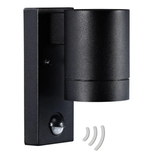 Buitenwandlamp Tin Maxi sensor, zwart