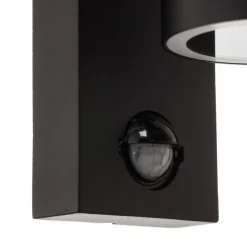 Buitenwandlamp Tin Maxi sensor, zwart